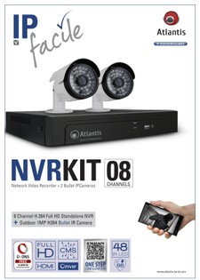 NVR KIT 08 CHANNEL ATLANTIS 2 TELECAMERE